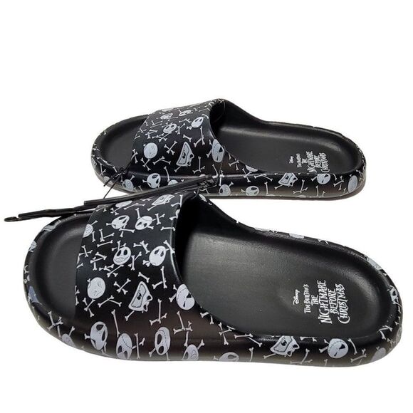 Disney Nightmare Before Christmas Slides Mens 12 Sandal Shoes Jack Skellington - Picture 10 of 12
